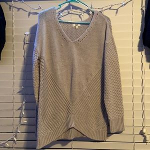grey knitted oversized sweater